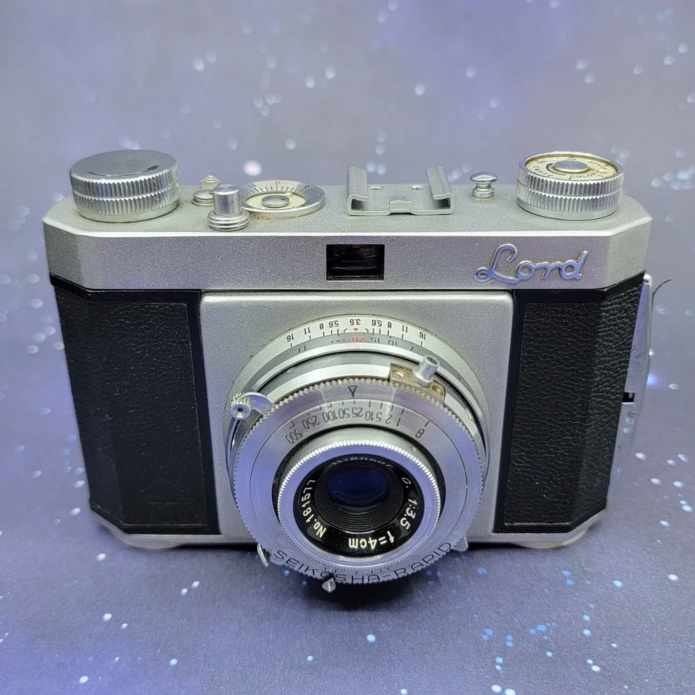 Lord Okaya 35 Viewfinder W/ Leather Case Rare Japanese Film Camera Untested